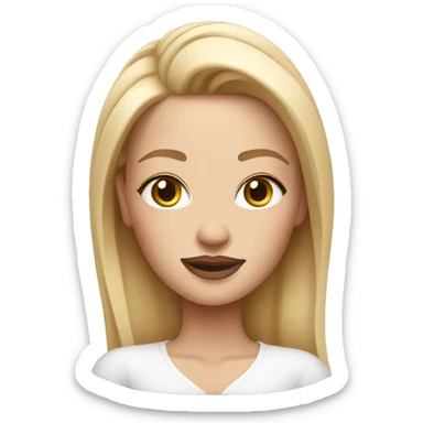 Blonde memoji with moisturiser on her face sticker
