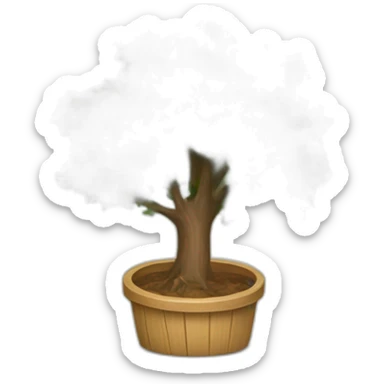 arbres dans une poubelle sticker