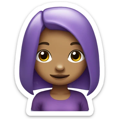 cute purple chibi girl Platypus sticker