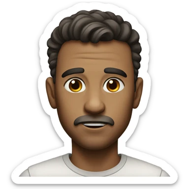 realistic portrait of a man sticker