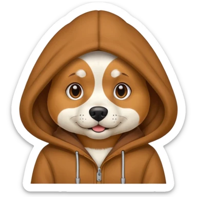 dog wearing hoodie  sticker