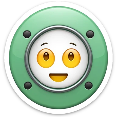 make the alarm sign in light green color emoji sticker