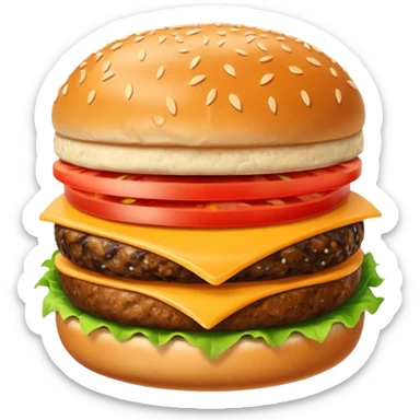 Cheese and tomato and vegetables Burger sticker