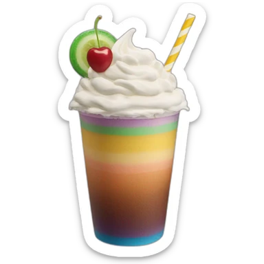 Rainbow frappe  sticker