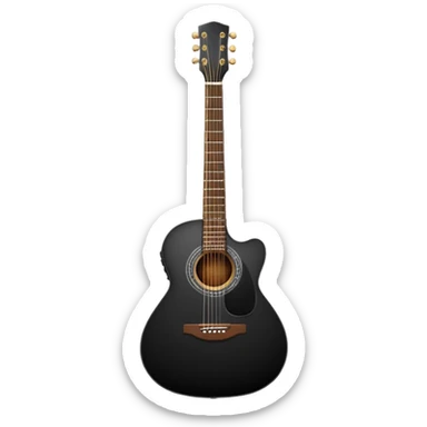 black acoustic guitar sticker