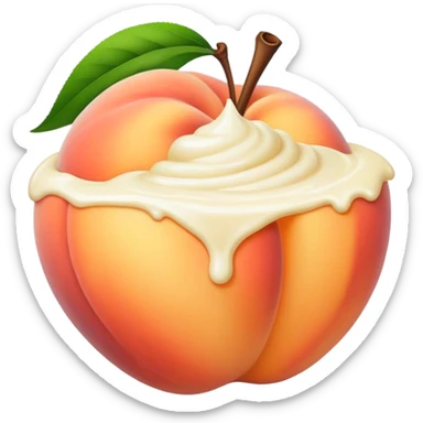Creamy peach sticker