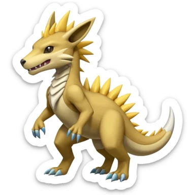 Manectric-Marowak-Duskul-Electrike-Fakémon-hybrid-creature (full body)  sticker