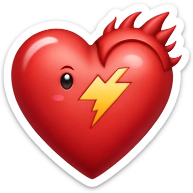A heart with a streak sign sticker