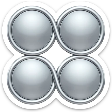 4 circles next to each other conected that looks like audi logo sticker