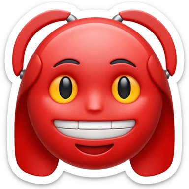 I want an emoji of "AI" in red writing sticker
