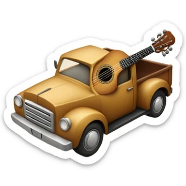 Mandolin in a truck bed sticker