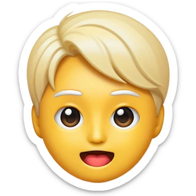 Cinematic Realistic K-pop Pop Culture Emoji, depicted with a modern, stylish portrayal capturing the essence of the K-pop phenomenon rendered with sleek textures and dynamic, vivid lighting. sticker