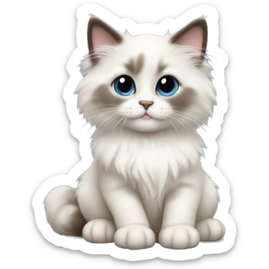 Ragdoll kitten sitting sticker
