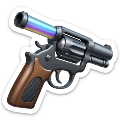 Bubbles come out of the gun barrel sticker