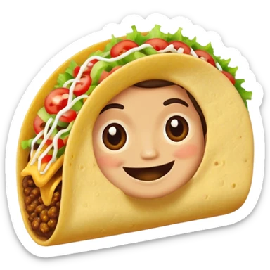 Taco happy sticker