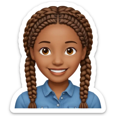 Black woman with braids laughing sticker