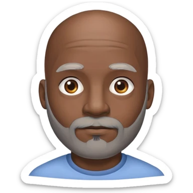 Black man bald gray beard sticker