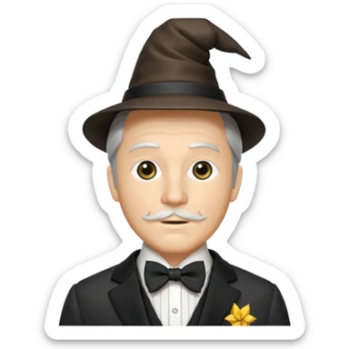 The Wizard from the Wizard of Oz with suit with bow tie sticker