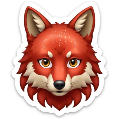 glitter red wolf boy apex predator sticker