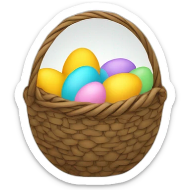 easter egg basket sticker