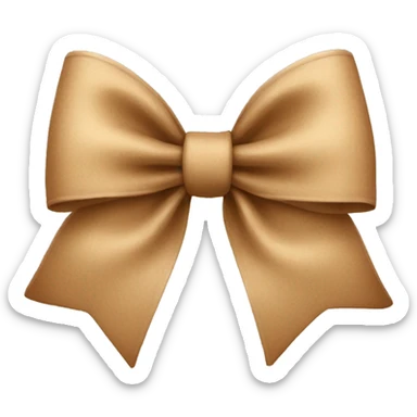 Light Brown bow  sticker