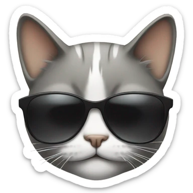 Cat with sunglasses sticker