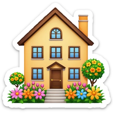 House of flowers sticker