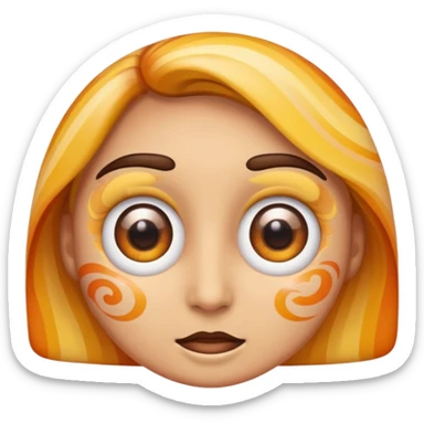 Emoji tripping out on lsd sticker