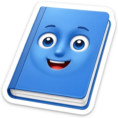 The Blue notebook3D sticker
