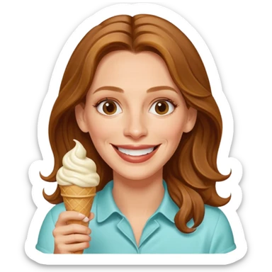 Julia Roberts eating ice cream sticker