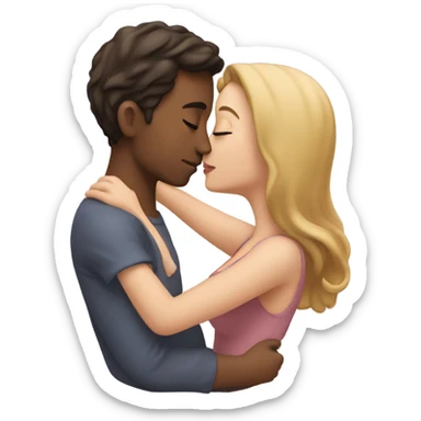Couple kiss sticker