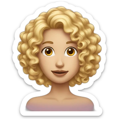 blonde-girl-curly-hair-big-nose sticker