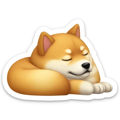 Cute Shiba Inu sleeping sticker