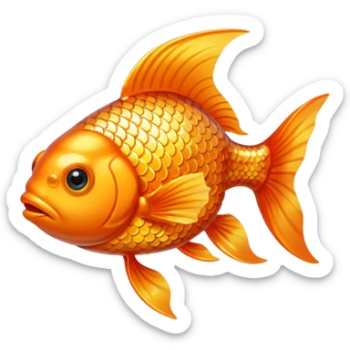 gold fish glitter gorgeaus sticker