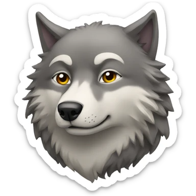 Wolfs huging sticker