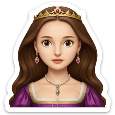 natalie portman with long hair as anne boleyn from the other boleyn girl sticker