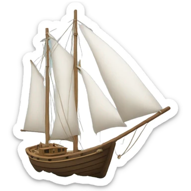 vela de barco simples sticker