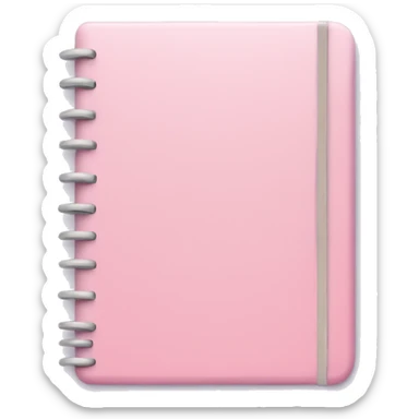 Pastel pink notebook sticker
