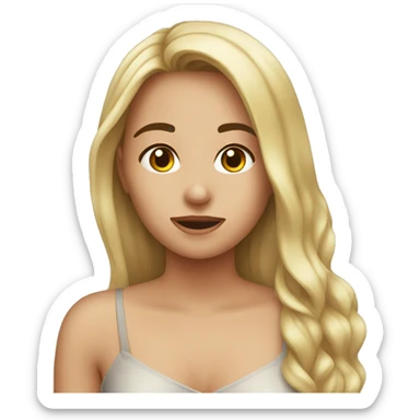 ragazza facendo sckincare sticker