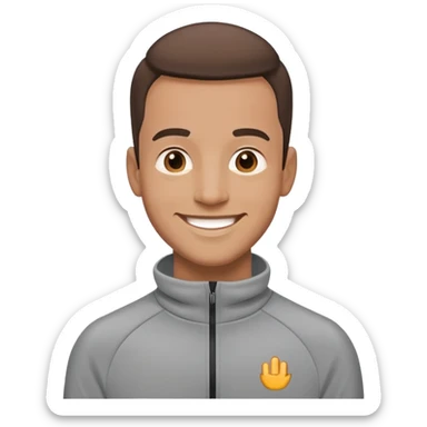 tracksuit man smiling  sticker