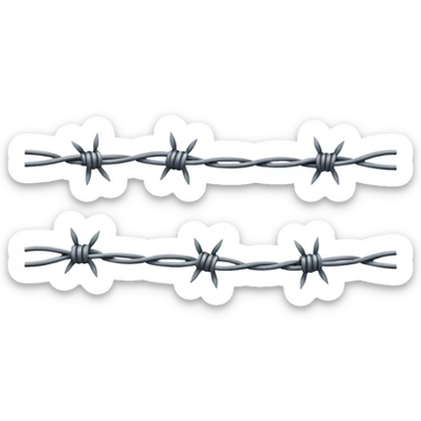 horizontal barb wire sticker