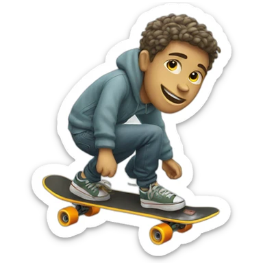 skateboard cool sticker