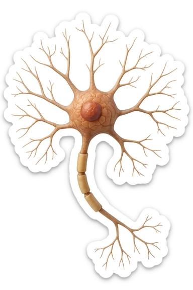 neurone umano 3d sticker