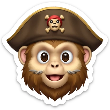monkey with pirate hat























 sticker