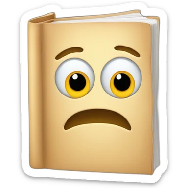 Book with face sticker