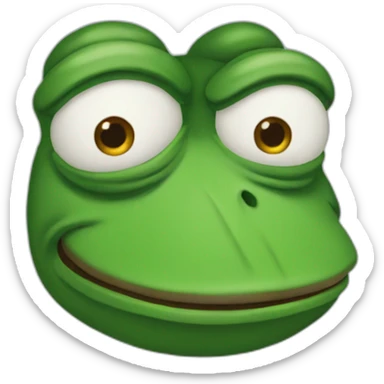 pepe the frog with a donkey face sticker
