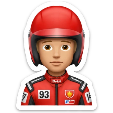brad pitt from f1 movie in racing suit sticker