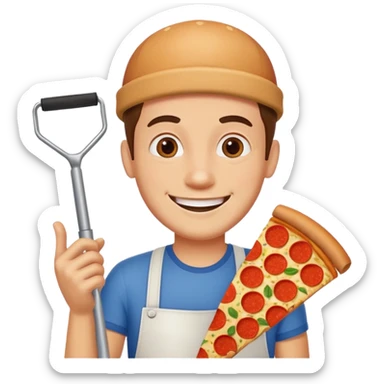 Pizza roller as a guy sticker