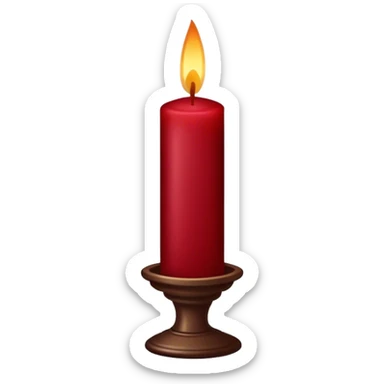 Dark red velvet candle sticker