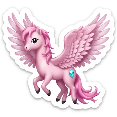 Sparkly, little, soft pink, pony wings no pony only wings. Only left and right wings  sticker